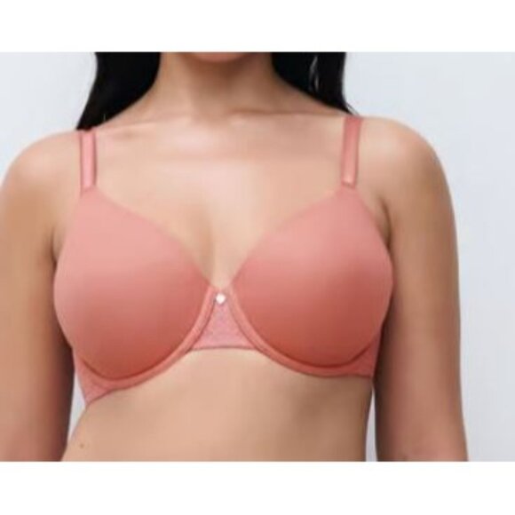 Chantelle Womens Norah Chic Comfort Flex Peach T-Shirt Bra 38F 16m6 - Picture 9 of 9